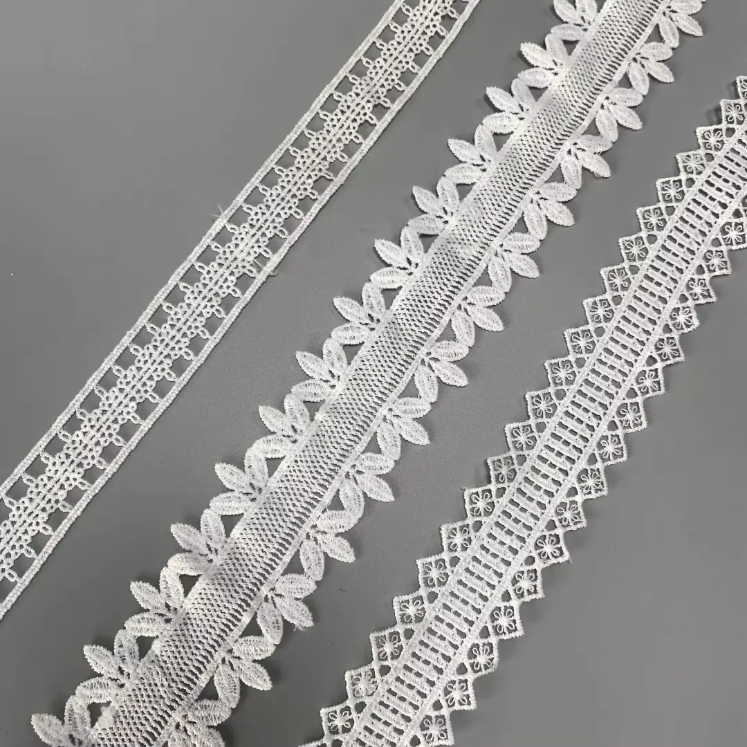 Customized White Milk Silk Embroidery Lace Vintage Chemical Lace For Wedding Dresses Shoes And Other Clothing Accessories