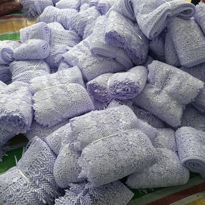 Wholesale Manufacturer Best Price Flower Lace Trim 100% Polyester Chemical Lace