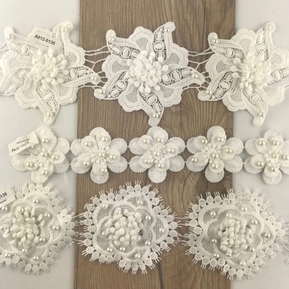 High Quality New Design Cotton Wedding Lace Fabrics/soluble Lace Trimming/Crochet Cotton Cord Embroidered Lace