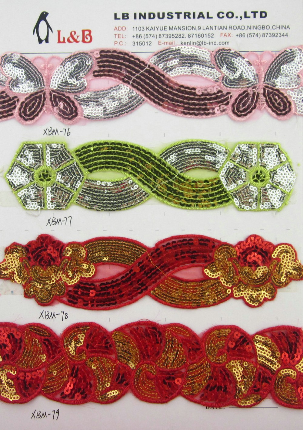 Wholesale Different Width Bling Finish Braid Elastic Sequin Lace Trim