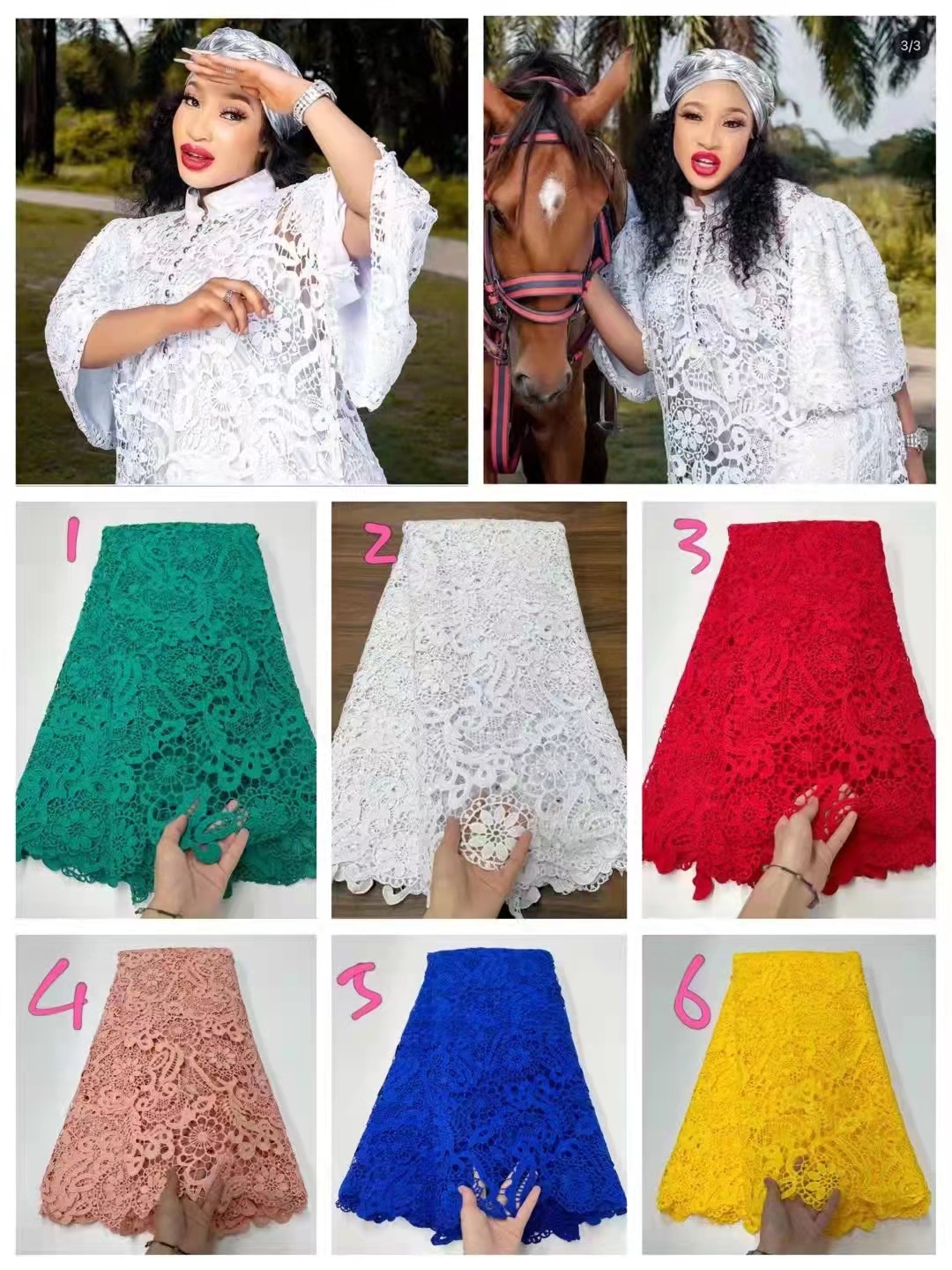 Wholesale Price 100% Cotton Colorful French Embroidery Lace Fabric for Women Dress